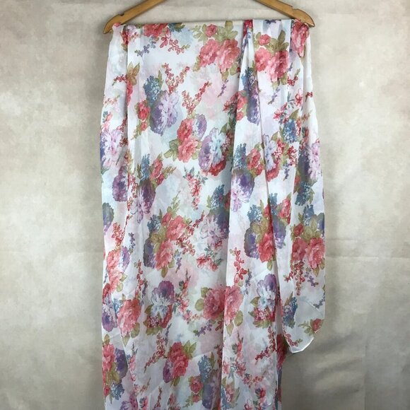 BETSEY JOHNSON Floral Airy Chiffon Oversize Wrap Shawl NWT - Picture 6 of 7